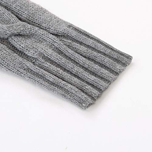 PJ PAUL JONES Men's Cardigan Sweaters Stand Collar Long Sleeve Cable Knit Button Down Sweater,Large Grey