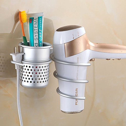 image for Sanmersen Hair Dryer Holder, Hair Dryer Organizer Wall Mount Hair Blow