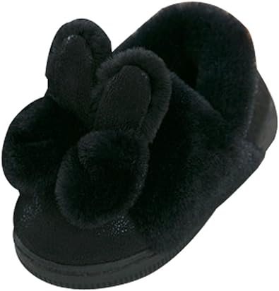 black bunny slippers