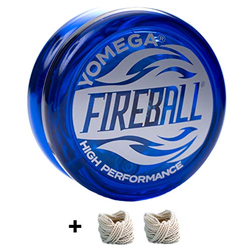 Yomega Fireball â€“ High Performance Transaxle Yoyo, for Intermediate, Advanced and Pro Level. + Extra 2 Strings (Blue)
