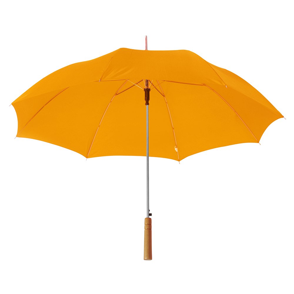 eBuyGB Pack of 6 Automatic Wedding Photographer Parasol Folding Umbrella, Long Umbrella with Stick Handle Rain Stick Umbrella, Umbrella, Colourful - Orange 37 Inch / 94cm Span 84cm Length