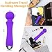 Mini Wand Massager, Stiflix Personal Cordless Handheld Back Neck Shoulder Legs Vibration Massage with 20 Frequencies Vibration Settings, Magnetic chargering (1-Purple)