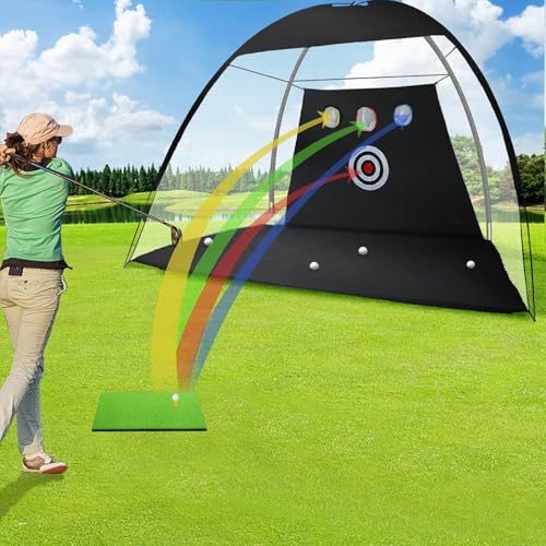 300 * 210 * 180Cm Golf Practice Net, Golf Training Net for Backyard Chipping Driving Garage, Outdoor/Indoor