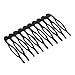 MagiDeal 10 Pieces 10 Teeth Metal Black Wig Combs Hair Pins Clips DIY for Women Beauty