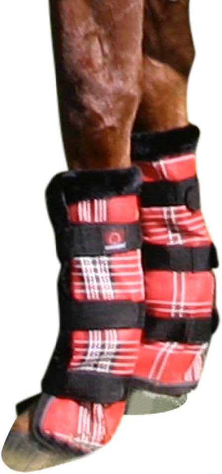 Kensington Horse Fly Boots with Comfortable Fleece Trim, Stay-Up Technology with Straps, Sold in Pairs of 2