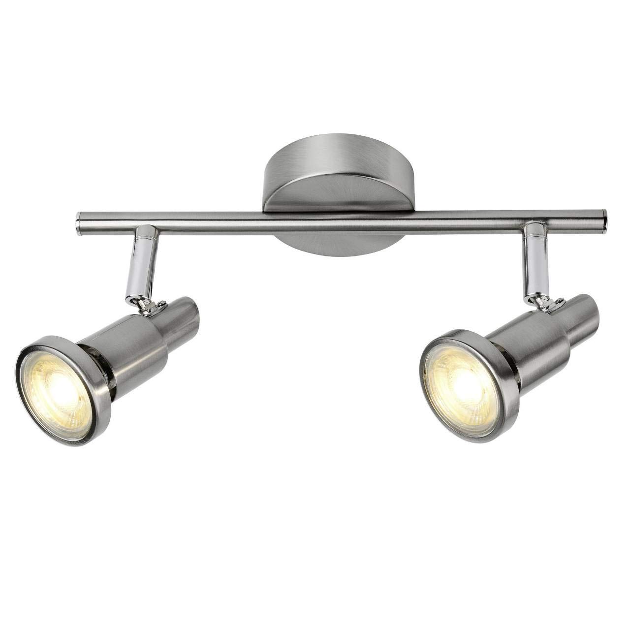 Ryan Brilliant Spotlight, 2–Bulb, GU10 LED 2 x 3 W / 230lm / 3000 K Bulbs Metal Iron/Chrome/White / 77 G57413