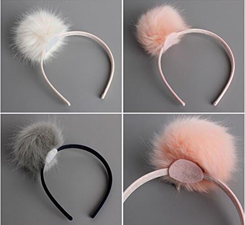 3pcs/lot Cute Fashion Girls Headband Big Single Pompom Fur Ball Hairband