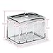 Boxalls Cotton Balls Swabs Holder AcrylicContainer with Lid 4 Compartments