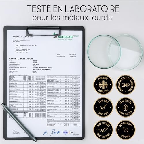 Oméga 3 Huile de Poissons Sauvages - 3000mg Triple Concentration