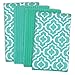 DII Cleaning Collection Multi-Purpose Microfiber, Teal Lattice, Dishtowel Set