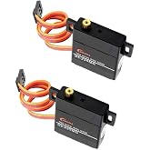 HeelAooRC 2pieces Corona DS239MG Digital Servo Motor Slim Wing Metal Gear 4.6kg/0.15sec/22g for RC Glider Fixed-Wing Plane Robot