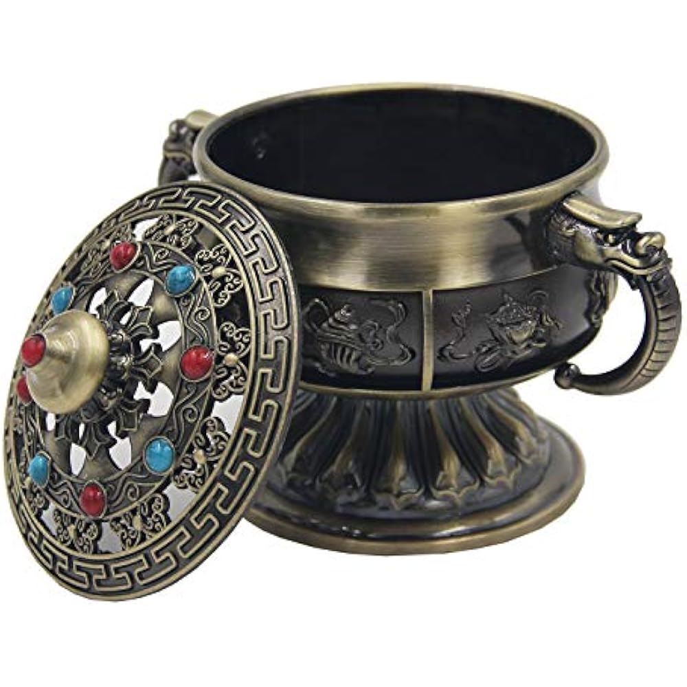 Large Heavy Duty Multi Purpose Charcoal Incense Burner 4 Inches Tall