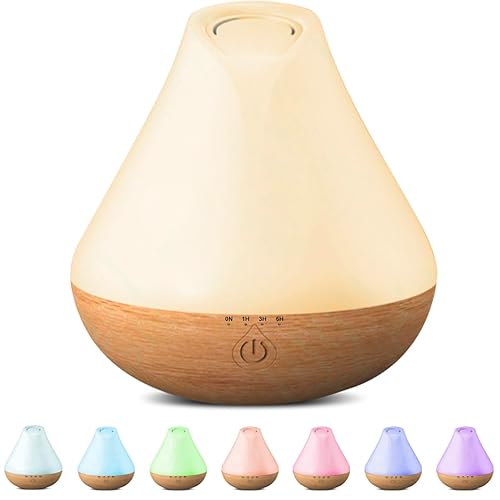 PureMist Essential Oil Diffuser 100ML: Auto-Off Aromatherapy Diffuser for Home - Ultrasonic Humidifier with 7 Colors LED - Air Freshener - Compact Design