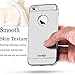 iPhone 5S Case, iPhone 5 Case, iPhone SE Case, COOLQO 3in1 Ultra-Thin Hard Matte Finish Plastic [Tempered Glass Screen Protector] Shockproof Electroplate Cover Skin for Apple iPhone 5SE (Silver)