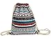 iSuperb® Canvas Drawstring Backpack bag Gym Sack bag Stylish Lightweight Cute for Excursion Outdoor (Bohemia)