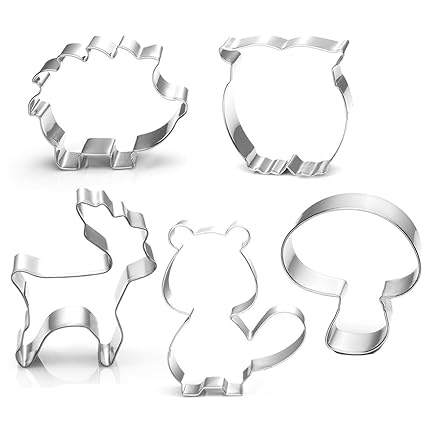 Amazon Com Woodland Cookie Cutters Set 5 Piece Including Cute