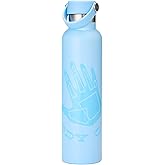 Body Glove 25oz Insulated Stainless Steel Water Bottle, Double Walled Vacuum Insulated Thermal Flask for Sports, Work, School, Baby Blue