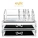 Acrylic Vanity Makeup Storage Organizer - This cosmetic make up organizer is an excellent holder for jewelry brush sponge and other beauty items! great for any bathroom countertop! Spacious box case drawers organizers accommodate for brushes and more