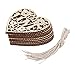 TINKSKY Heart Wooden Embellishments Crafts Hanging Ornament for Wedding Mother's Day DIY, Pack of 10