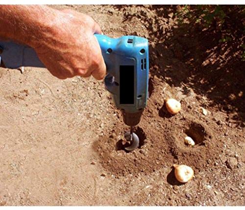Eoeth New Planter Garden Auger Hole Digger Drill Bit Attachment 40450mm Container Planting & Grass Plug Auger for Tulips, Iris, Bulbs, Bedding Plants, and Seedlings.