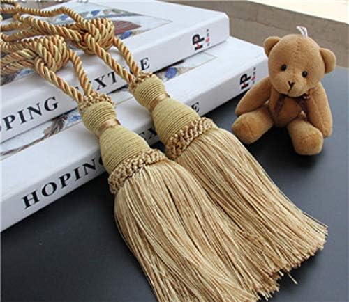 TANGOGO 2Pcs Curtain Tiebacks Tassel Curtain Buckles Curtain Holdback Rope for Living Room Window Accessories