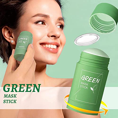 Green Tea Mask Stick, 2 Pack Green Tea Cleansing Mask Stick, Green Mask