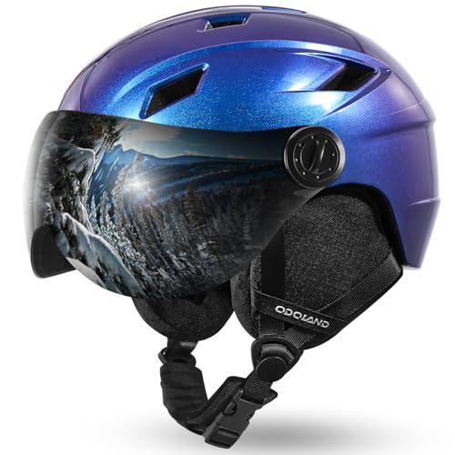 Odoland Ski Helmet 2-in-1 Visor Goggles