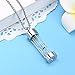 Oinsi Urn Necklace for Ashes Timeless Hourglass Cremation Jewelry for Women Men Memorial Pendant Keepsake for Human Pet Ashes (Silver)
