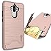 Huawei Mate 9 Case, CoverON [SecureCard Series] Slim Fit Protective Hard Hybrid Cover with Credit Card Slot and Kickstand Phone Case for Huawei Mate 9 - Rose Gold