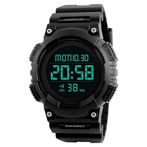 MODIWEN Digital Sports Waterproof Watch with Dual Time Multifunction Military Army Chronograph Watches