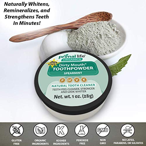Primal Life Organics | Dirty Mouth Organic Tooth Powder | Gently Polishes, Whitens, Re-Mineralizes,  - //medicalbooks.filipinodoctors.org