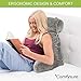 ComfySure Bedrest Reading and TV Pillow with Arm Rests - Shredded Memory Foam Cushion for Pregnant Women - Lumbar, Coccyx Lower Back, Neck and Head Support