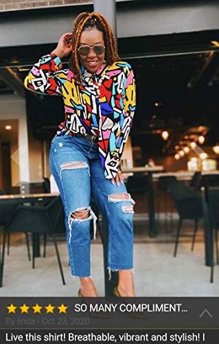 Blouses for Women Fashion, Casual Long Sleeve Button Down Shirts Tops, XS-3XL 2 Blouses for Women Fashion, Casual Long Sleeve Button Down Shirts Tops, XS-3XL