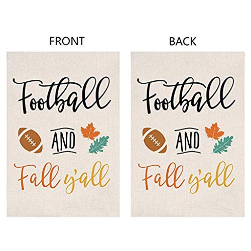Clearance Sale!UMFun Football and Fall Y'all Small Garden Flag Vertical Double Sided Yard Flag Decor (A) - Thumbnail 6