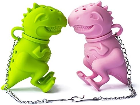 Artest Dinosaur Tea Infuser Cute Silicone Tea Strainers Deep Tea Scuba Diver Dinosaur Tea Infuser Set of 2