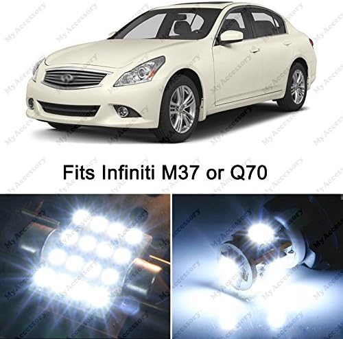 16 x Premium Xenon White LED Light Interior Package Kit for Infiniti M37 or Q70 (2013-2016)