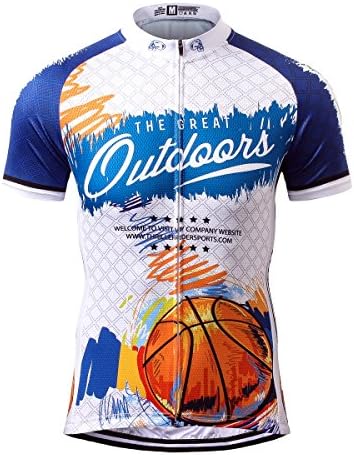 Thriller Rider Sports Mens The Great Outdoors Outdoor Sports Mountain Bike Short Sleeve Cycling Jersey Large