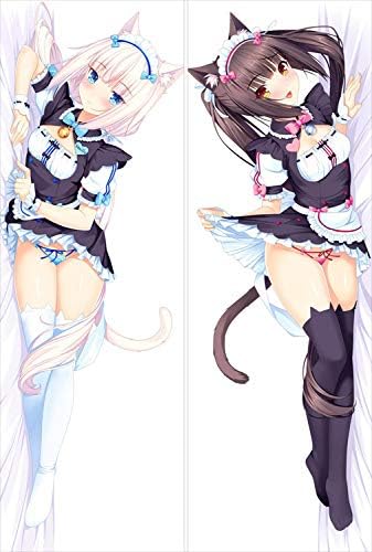 Decorative NEKOPARA Pillow Cover Anime Characters Chocolat & Vanilla Hugs Body Pillowcase (Z8, 2 Way Tricot)