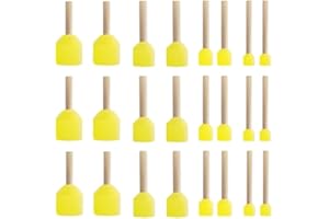 GYWHOOFT 24 Pcs Foam Paint Brushes, Round Painting Sponge Brush, Foam Brush Sponge Brushes for DIY Painting Crafts for Arts a