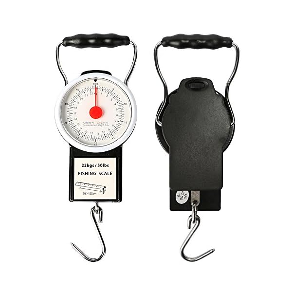 YOGAYET-Portable-Fishing-and-Luggage-Hanging-Hook-Multi-Purpose-Scale-With-Tape-Measure-Max-Weight-50lb22kg