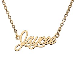 Jaycee Name Tag Necklaces for Her His Friends