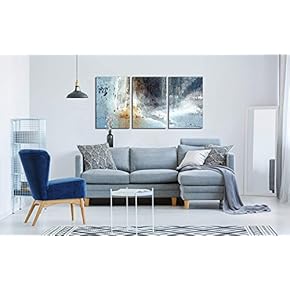 3 Panel Canvas Wall Art - Grunge Rusty Style Abstract Wall - Giclee Print Gallery Wrap Modern Home Art Ready to Hang - 16"x24" x 3 Panels
