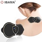 IBAMA Neck and Shoulder Massager, Rechargeable Wireless Machine Electric Deep Massage for Muscle Relaxation Pain Relief Blood Circulation (Black)