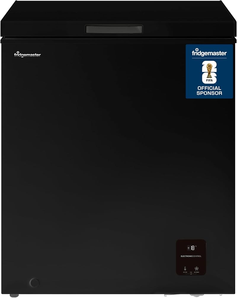 Fridgemaster MCF142EB 142L Freezer Black 4 Star Winter Guard LED