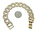 Exo Jewel Men's Iced Out Miami Cuban Link Bracelet (Cuban Link Gold)