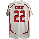 Milan Kaka Retro White Short Sleeve 06/07 Soccer Jersey for Men Fan Version