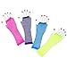 Toy Cubby Funky Retro Classic Style Colorful Long Mesh Fishnet Fingerless Wrist Gloves - 6 Pieces