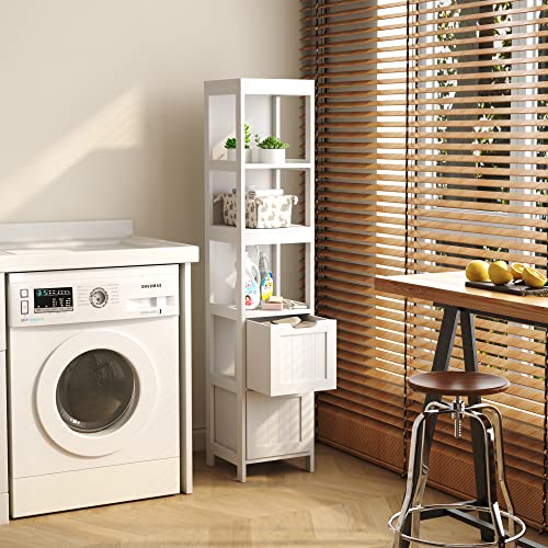 HOMEFORT Bathroom Storage Slim Tall Narrow Floor