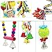 PETUOL Bird Swing Toys, 5 Colorful Hanging Loofah Toys for Small to Medium Parrots, Parakeets, and Lovebirds