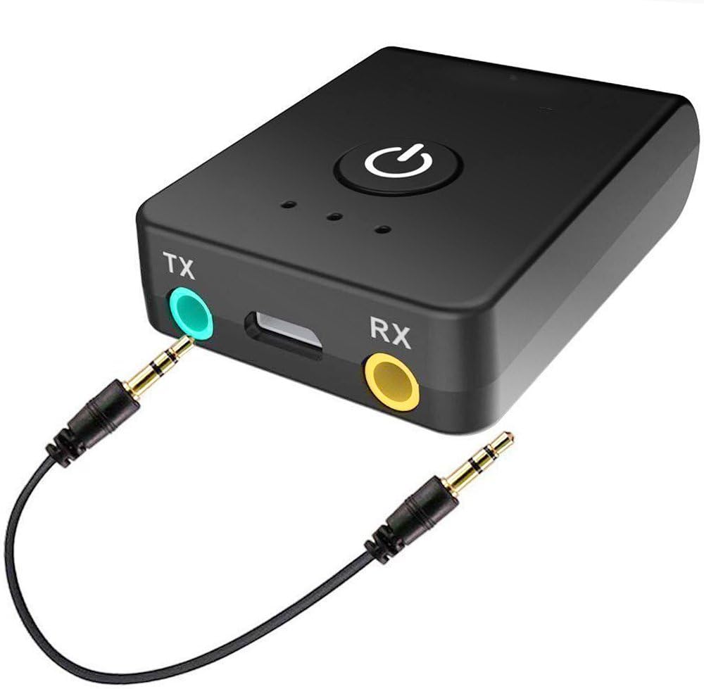 Bluetooth Transmitter Receiver, Esuper 3.5mm Bluetooth Aux Adapter 2-in-1, Bluetooth Transmitter for TV/PC/Laptop/iPad/ iPod/MP3/MP4, Bluetooth Receiver for Wired Headphone/Earphones/Home Audio System